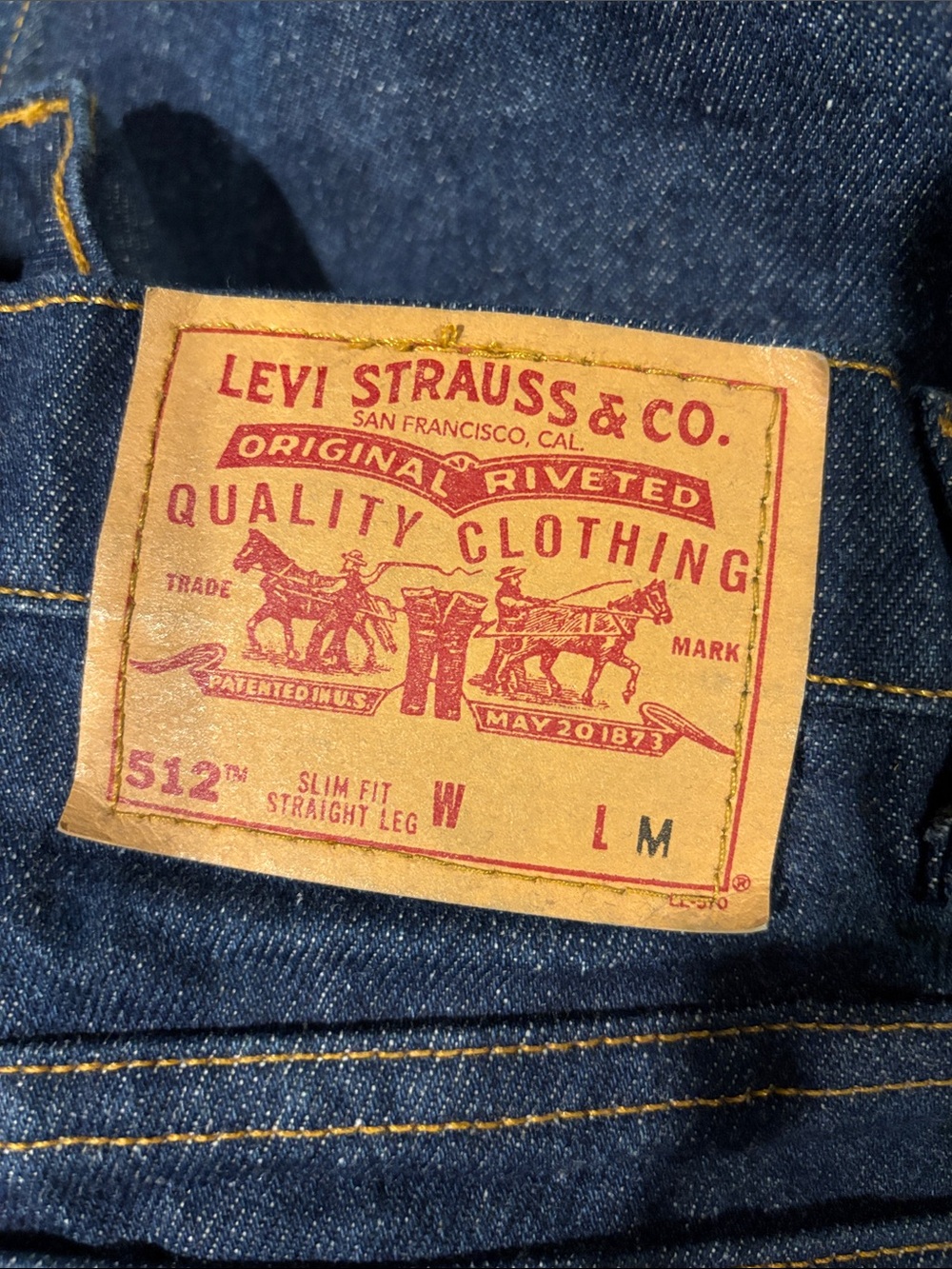 Levi's Dark Blue Straight-Leg Women's Jeans - Picture 3 of 4